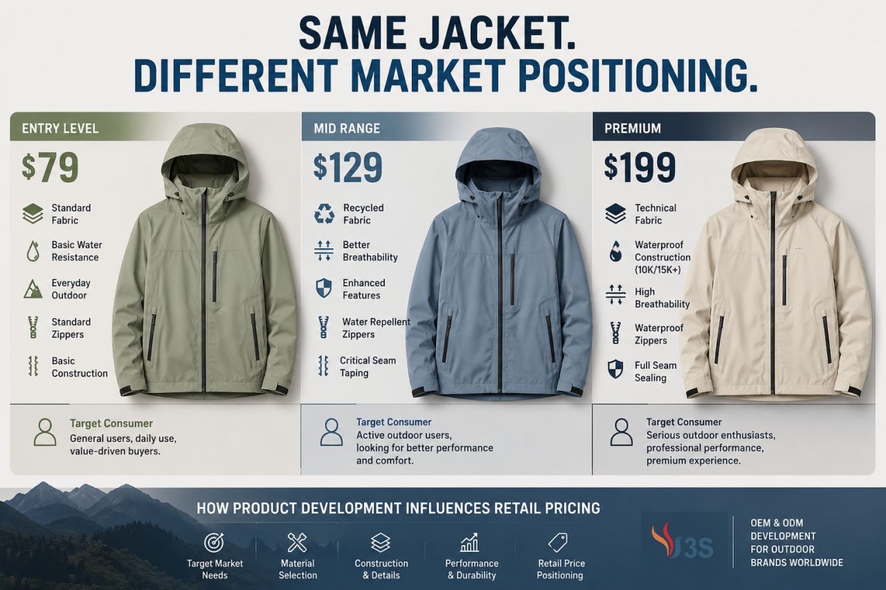 Manufacturer outdoor soft-shell jacker -different market positioning
